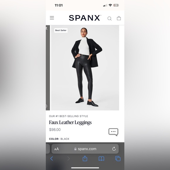 SPANX Faux Leather Leggings - Picture 2 of 5